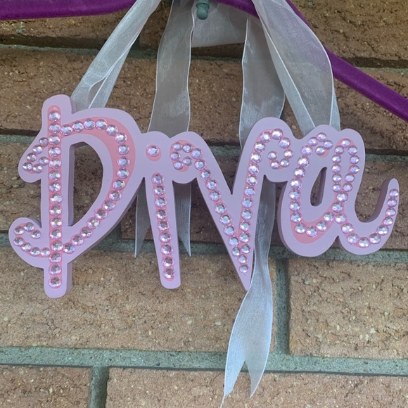 Other - Pink Diva Wall Decor with Rhinestones